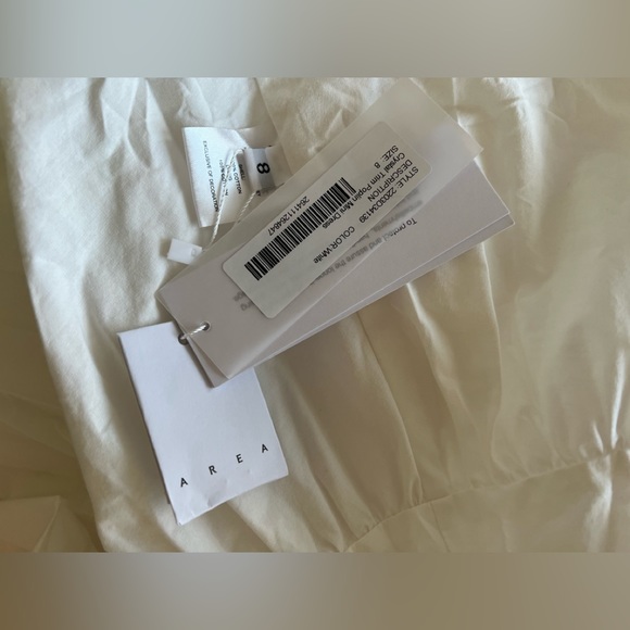 AREA Crystal Trim Poplin Mini Dress - Picture 8 of 8